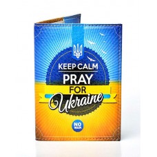 Обложка на паспорт желтая с флагом Украины и надписями