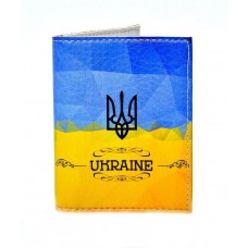 Обложка на пластиковый паспорт Флаг Украины с гербом