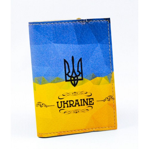 Визитница Флаг Украины с абстракцией и Гербом Украины