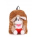 Детский рюкзак POOLPARTY kiddy-backpack-dog-brown коричневый