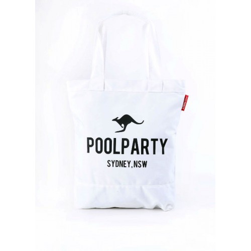 Коттоновая сумка POOLPARTY pool1-white