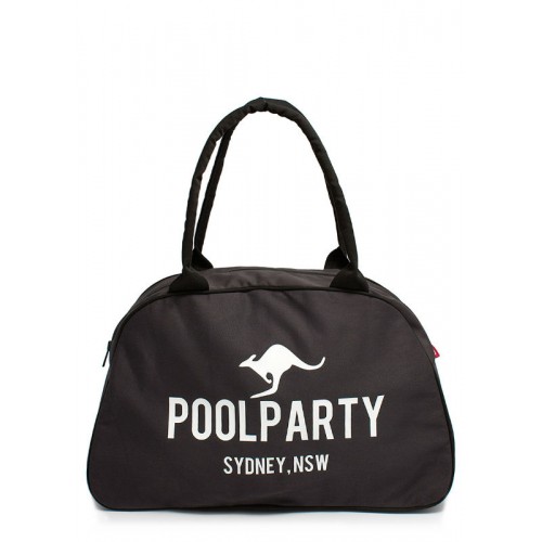 Коттоновая сумка-саквояж POOLPARTY pool-16-grey