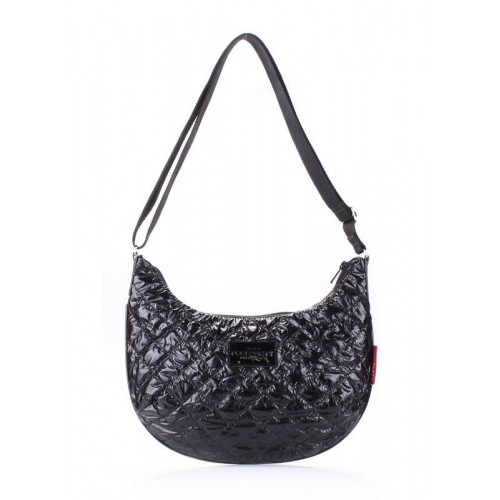 Стеганая сумка POOLPARTY с ремнем pool92-black черная