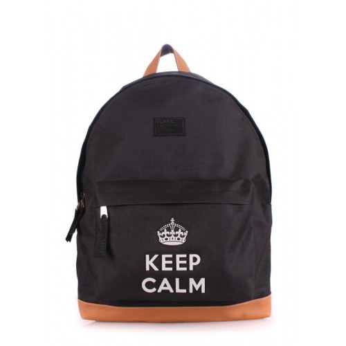 Рюкзак молодежный POOLPARTY backpack-keepcalm-black