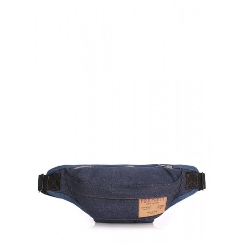Сумка на пояс POOLPARTY bumbag-jeans синяя