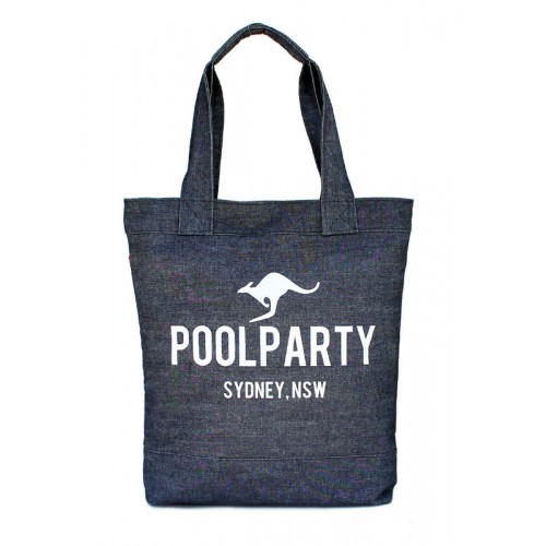 Коттоновая сумка POOLPARTY pool1-jeans синяя