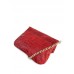 Шкіряна сумочка-клатч poolparty-red-crocodile-clutch