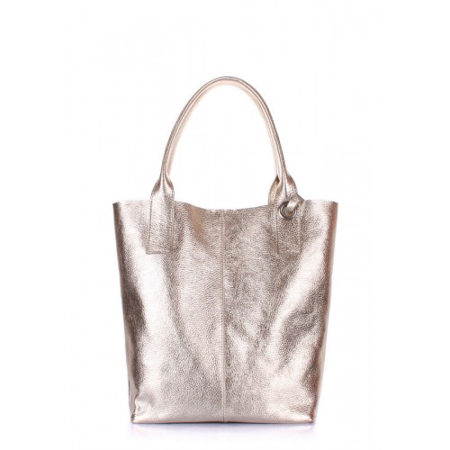 Золотая кожаная сумка POOLPARTY podium-gold золотая