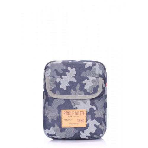 Мужская сумка на плечо POOLPARTY extreme-camouflage камуфляжная
