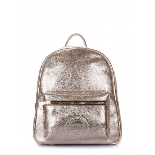 Рюкзак жіночий шкіряний POOLPARTY xs-bckpck-leather-gold золотий
