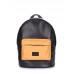 Рюкзак женский POOLPARTY backpack-pu-black-orange черный