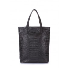 Сумка POOLPARTY tulip-croco-black черная
