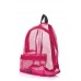 Рюкзак молодіжний POOLPARTY backpack-mesh-pink малиновий
