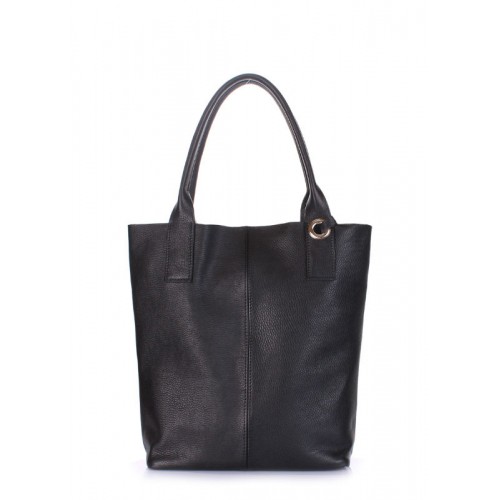 Шкіряна сумка POOLPARTY podium-black чорна