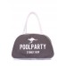 Коттонова сумка-саквояж POOLPARTY pool-16-white-grey сіра