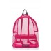 Рюкзак молодіжний POOLPARTY backpack-mesh-pink малиновий