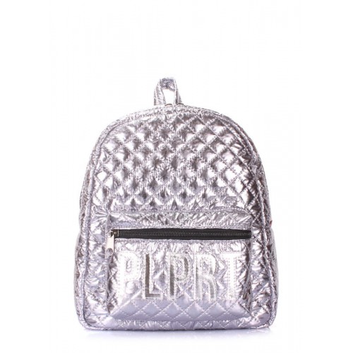 Рюкзак женский POOLPARTY Mini plprt-bckpck-stitch-silver серебро