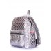 Рюкзак женский POOLPARTY Mini plprt-bckpck-stitch-silver серебро
