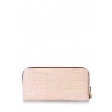 Кошелек POOLPARTY croco-beige-wallet бежевый