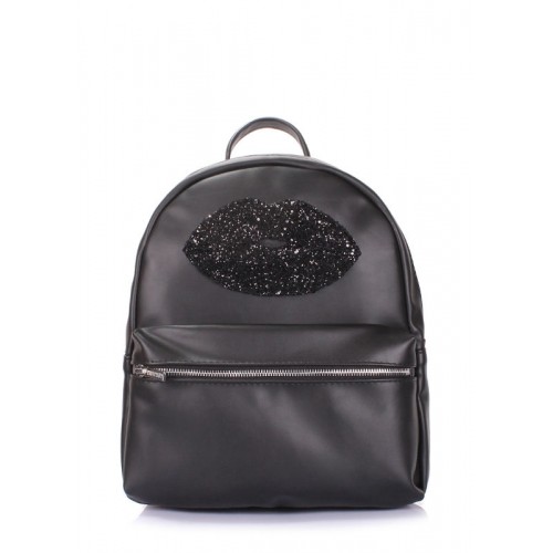 Рюкзак жіночий POOLPARTY Mini mini-lips-black-new чорний