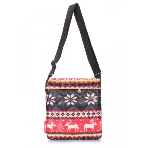Сумка-планшет POOLPARTY з оленями pool-59-black-red червона