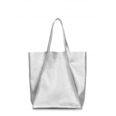 Кожаная сумка POOLPARTY Edge edge-silver серебряная