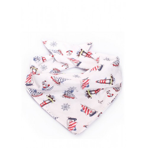 Хустка POOLPARTY scarf-navy білий