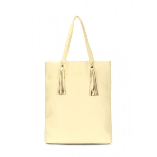 Жёлтая кожаная сумка POOLPARTY Angel angel-lemonade