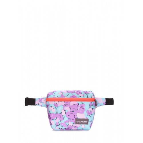 Сумка на пояс POOLPARTY Fanny fanny-hearts сиреневая