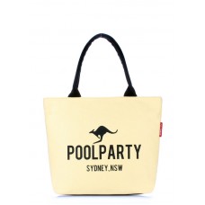 Коттоновая сумка POOLPARTY pool-9-yellow желтая