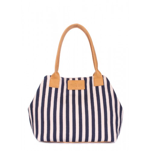 коттонова сумка POOLPARTY navy-blue синя