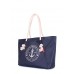 Сумка POOLPARTY з морським принтом breeze-oxford-darkblue синя