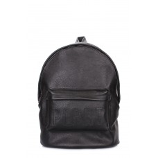Кожаный рюкзак POOLPARTY backpack-plprt-leather-black черный