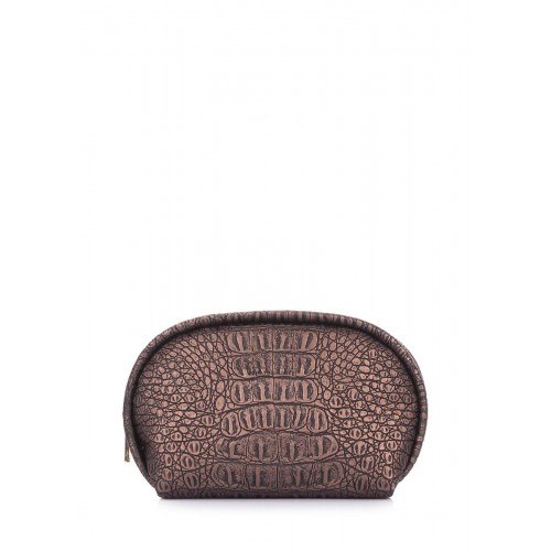 Бронзова косметичка POOLPARTY cupcake-croco-bronze