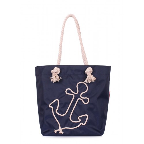 Летняя сумка с якорем POOLPARTY anchor-oxford-blue синяя