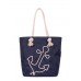 Летняя сумка с якорем POOLPARTY anchor-oxford-blue синяя