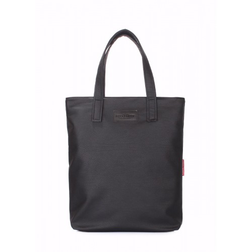 Сумка зі штучної шкіри POOLPARTY tulip-pu-black чорна