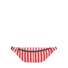 Сумка-бананка в морском стиле POOLPARTY waistbag-navy-red красная