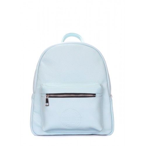 Блакитний шкіряний рюкзак POOLPARTY xs-bckpck-babyblue