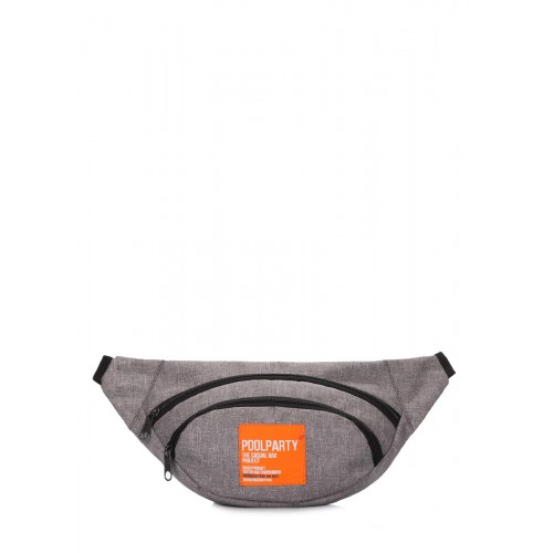 Сумка на пояс POOLPARTY Hip Pack hippack-grey серая
