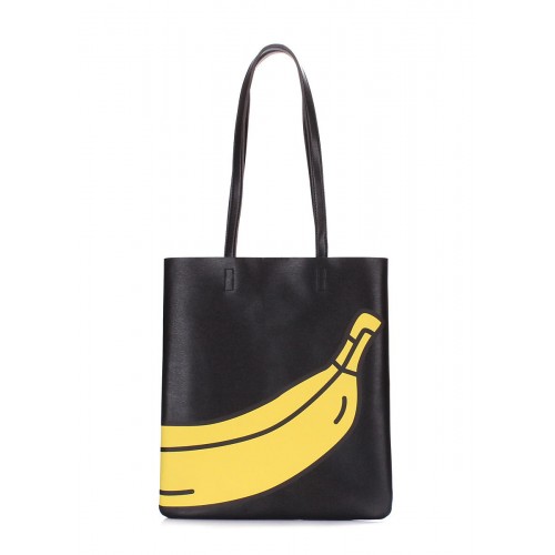 Сумка з бананом POOLPARTY mns-banana-tote чорна