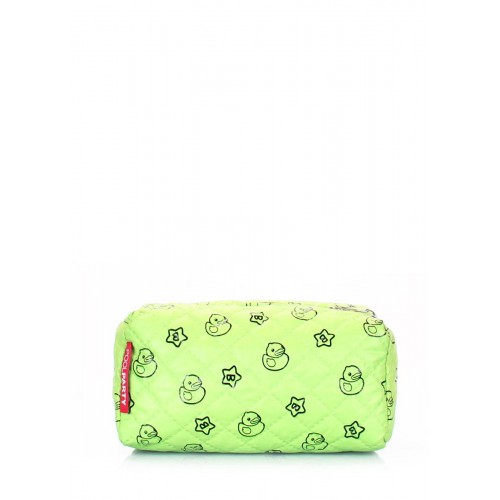 Салатовая косметичка с уточками POOLPARTY cosmetic-salad-ducks