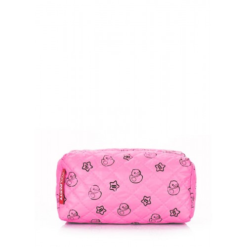 Рожева косметичка з качечками POOLPARTY cosmetic-rose-ducks