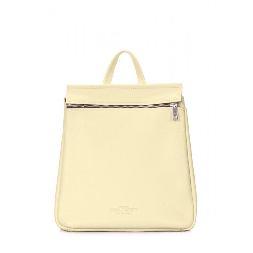 Шкіряний жовтий рюкзак POOLPARTY venice-leather-lemonade