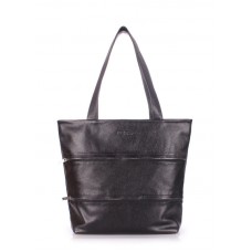 Шкіряна сумка POOLPARTY choice-black чорна