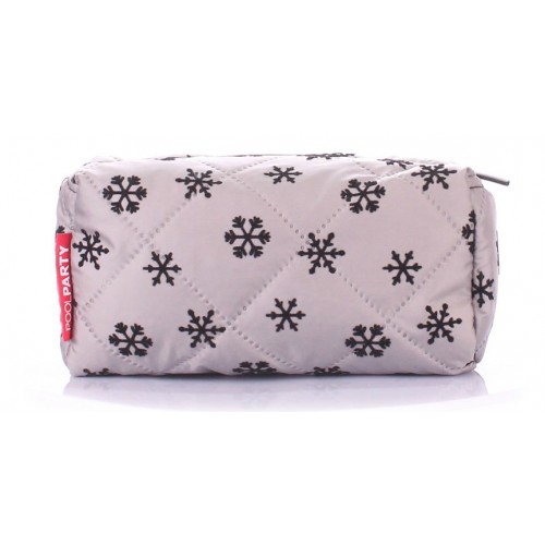 Косметичка POOLPARTY cosmetic-snow-grey серая