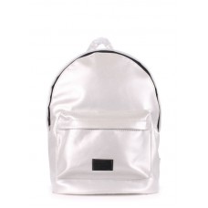 Рюкзак женский POOLPARTY backpack-pu-lightsilver серебро