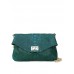 Кожаная сумочка-клатч poolparty-green-snake-clutch