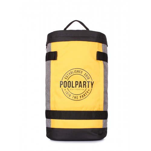 Молодежный рюкзак Tracker с принтом POOLPARTY tracker-yellow-grey желтый