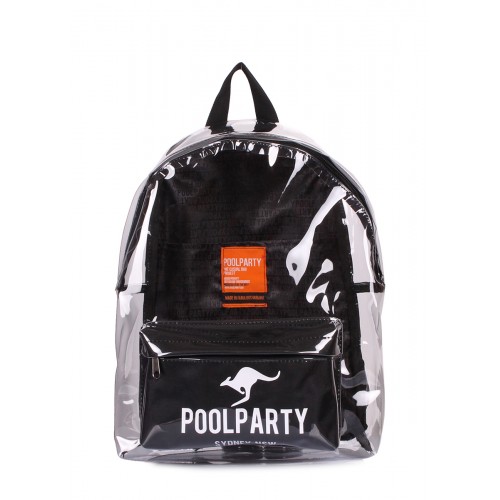 Прозорий рюкзак Plastic POOLPARTY bckpck-plastic-black чорний